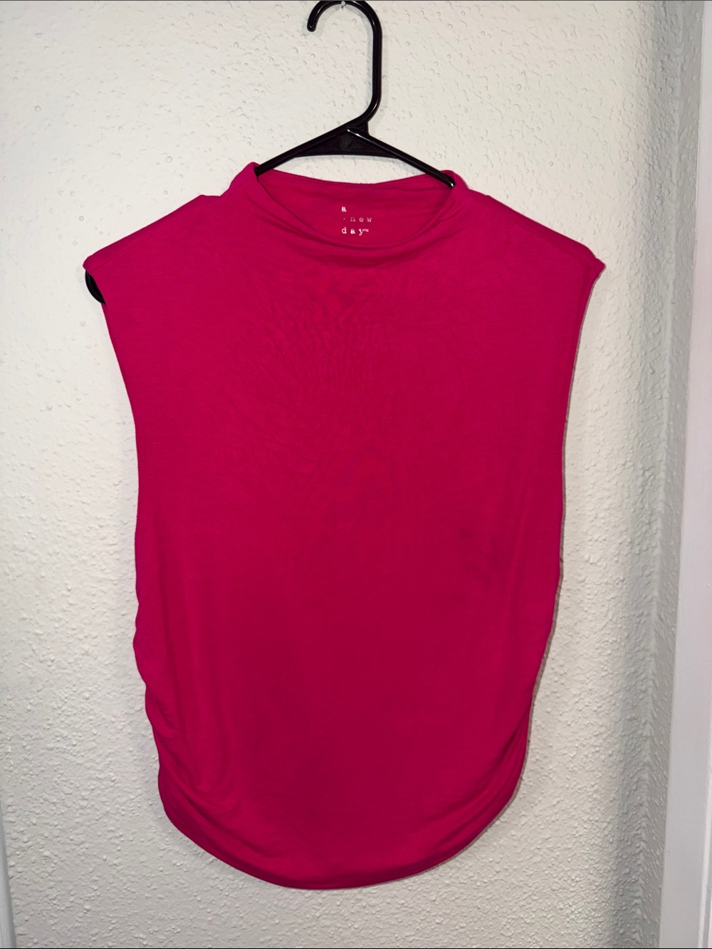 a new day Sleeveless Mock Neck Tank Top - Hot Pink